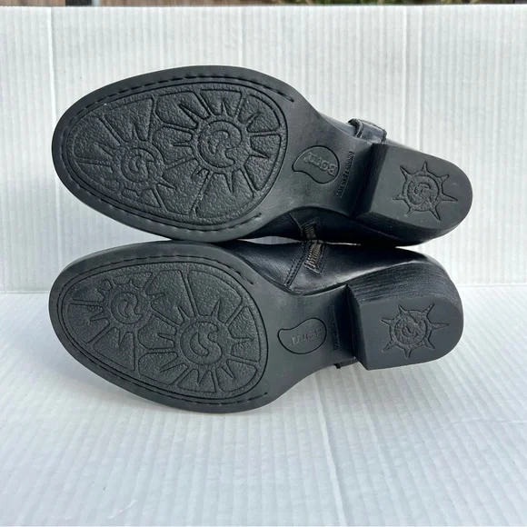 Born Carmel Harness Booties Black Leather Size 7.5 - Picture 7 of 9